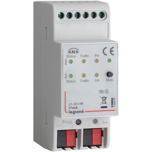 KNX - coupleur de ligne capable de filtrer le trafic - Legrand - 002898