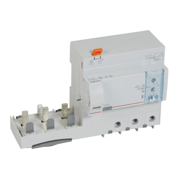 Bloc différentiel adaptable dx³ - à vis - 3p - 400 v~ - 125a - type hpi - 300/1000 ma - Legrand - 410612