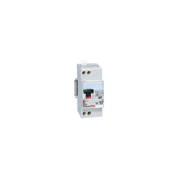 Disjoncteur différentiel monobloc DX 6000 - Lexic à vis- 1P+N - 230 V~ - 16 A - type AC - 30 mA - Legrand - 007863