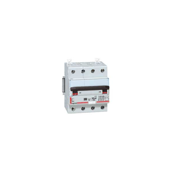 Disjoncteur différentiel monobloc DX 6000 - Lexic à vis - 4P - 400 V~ - 20 A - type AC - 300 mA - Legrand - 007978