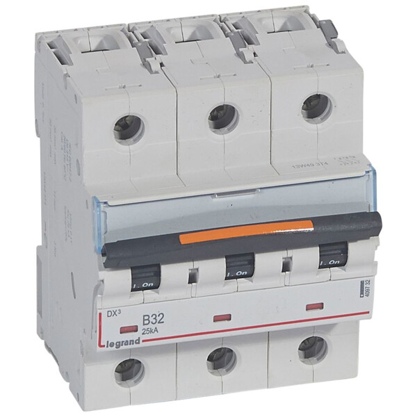 Disjoncteur dx³-vis/vis-3p-400v~-32a-25ka-courbe b-prot.départ-peigne hx³ trad 3p - Legrand - 409732