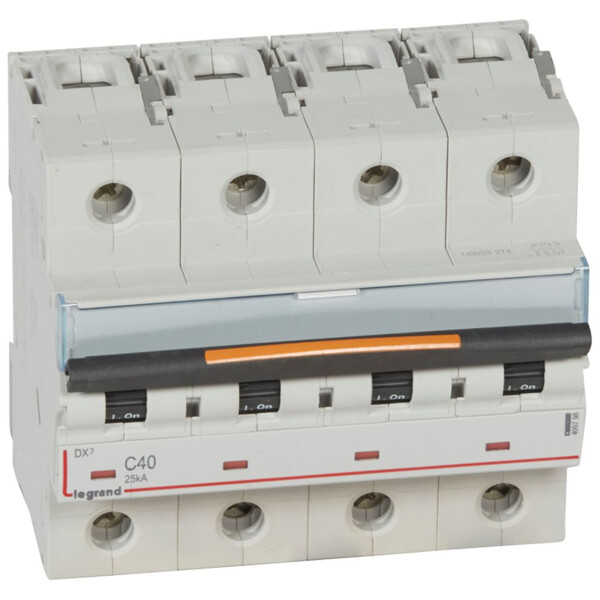 Disjoncteur dx³-vis/vis-4p-400v~-40a-25ka-courbe c-protect départ - Legrand - 409798