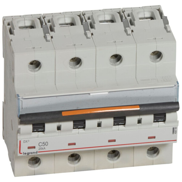 Disjoncteur dx³-vis/vis-4p-400v~-50a-25ka-courbe c-protect départ - Legrand - 409799