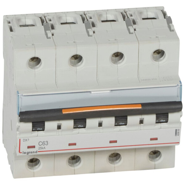 Disjoncteur dx³-vis/vis-4p-400v~-63a-25ka-courbe c-protect départ - Legrand - 409800