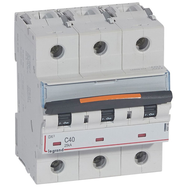 Disjoncteur dx³-vis/vis-3p-400v~-40a-25ka-courbe c-protect départ - Legrand - 409785