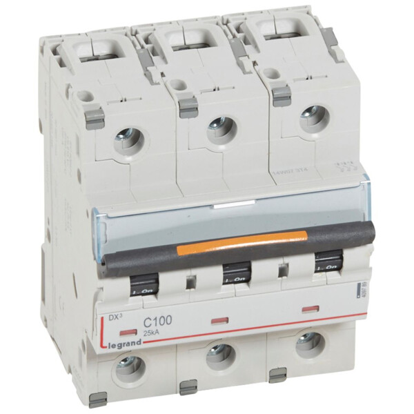 Disjoncteur dx³-vis/vis-3p-400v~-100a-25ka-courbe c-protect départ - Legrand - 409789