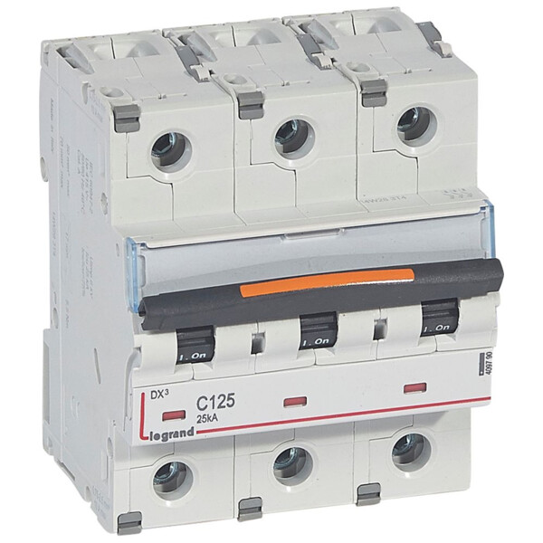 Disjoncteur dx³-vis/vis-3p-400v~-125a-25ka-courbe c-protect départ - Legrand - 409790