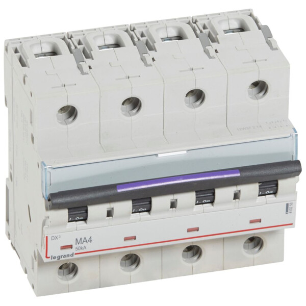 Disjoncteur magnétique seul dx³-ma - 4p - 4 a - 50 ka - courbe ma - Legrand - 410258