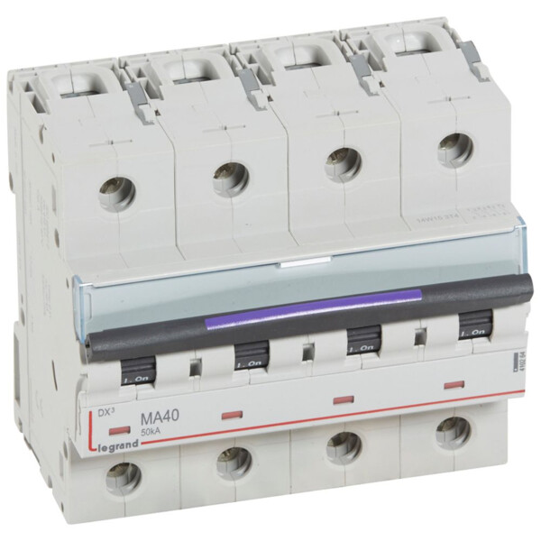 Disjoncteur magnétique seul dx³-ma - 4p - 40 a - 50 ka - courbe ma - Legrand - 410264