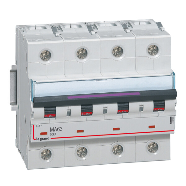 Disjoncteur magnétique seul dx³-ma - 4p - 63 a - 50 ka - courbe ma - Legrand - 410265