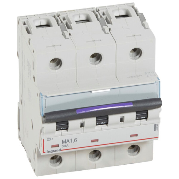 Disjoncteur magnétique seul dx³-ma - 3p - 1,6 a - 50 ka - courbe ma - Legrand - 410246
