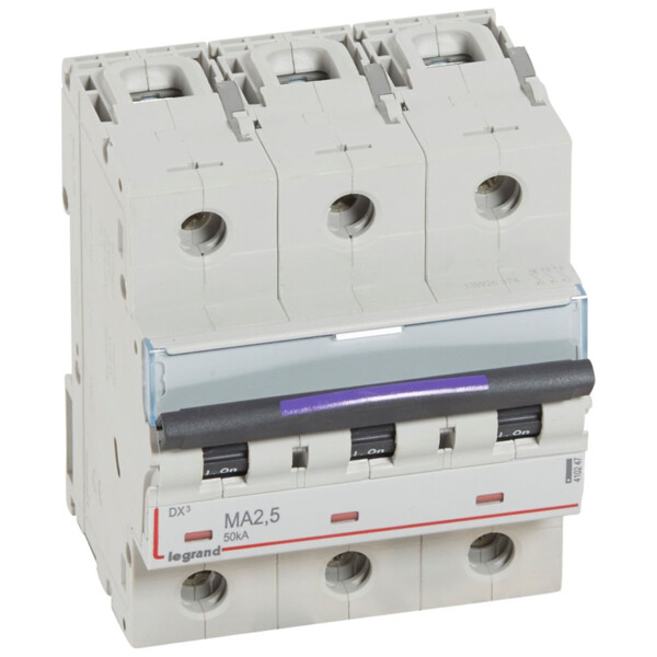 Disjoncteur magnétique seul dx³-ma - 3p - 2,5 a - 50 ka - courbe ma - Legrand - 410247