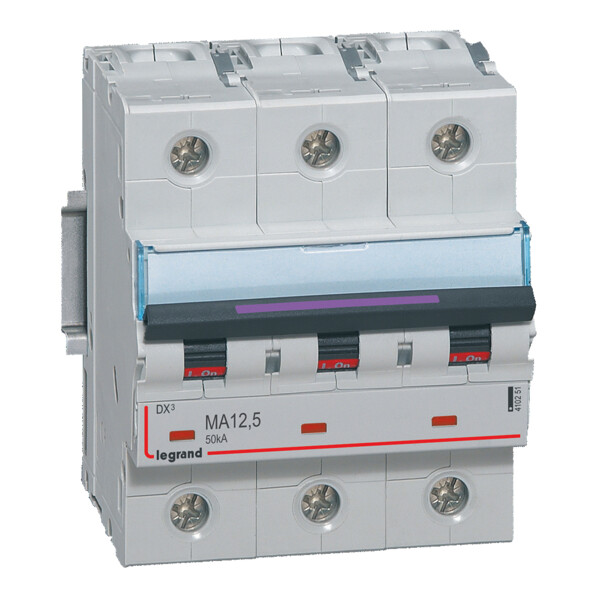 Disjoncteur magnétique seul dx³-ma - 3p - 12,5 a - 50 ka - courbe ma - Legrand - 410251