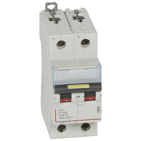Disjoncteur DX³ 10000 - vis/vis - courant continu -25A - courbe C - protect départ - Legrand - 409570