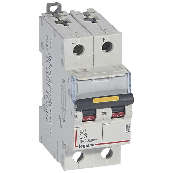Disjoncteur DX³ 10000 - vis/vis - courant continu - 3A - courbe C - protect départ - Legrand - 409563