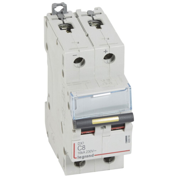 Disjoncteur DX³ 10000 - vis/vis - courant continu - 8A - courbe C - protect départ - Legrand - 409566
