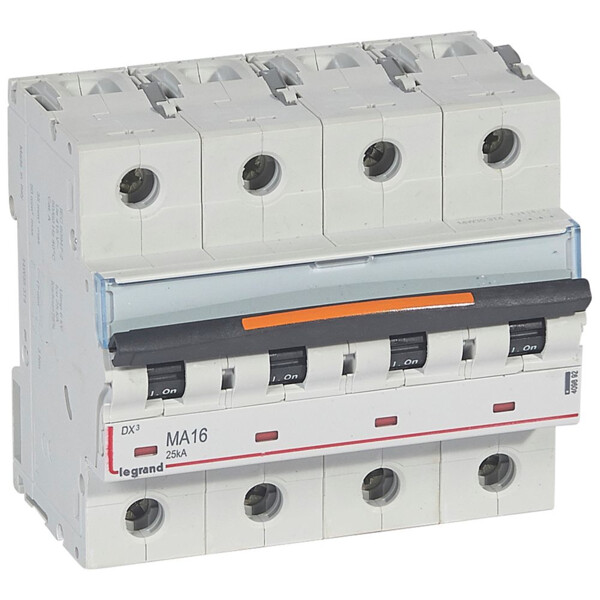 Disjoncteur dx³ ma-vis/vis-4p-400v~-16a-25ka-magnétique seul-protect départ - Legrand - 409892