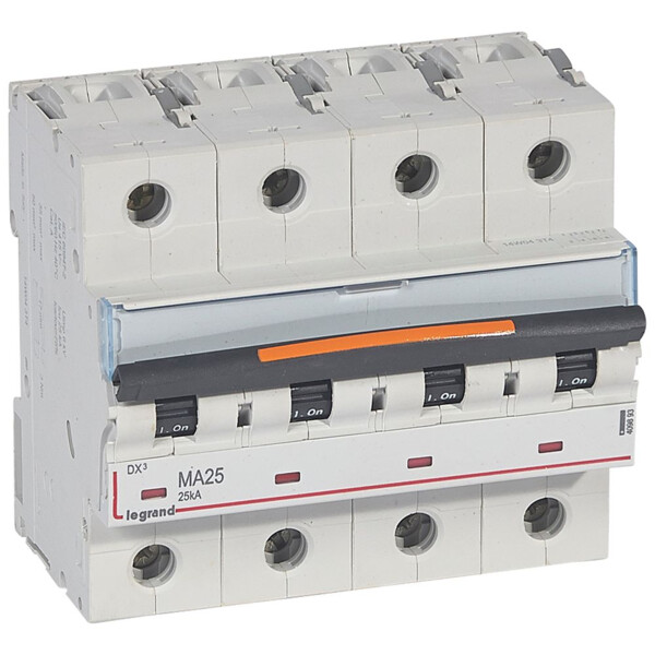 Disjoncteur dx³ ma-vis/vis-4p-400v~-25a-25ka-magnétique seul-protect départ - Legrand - 409893