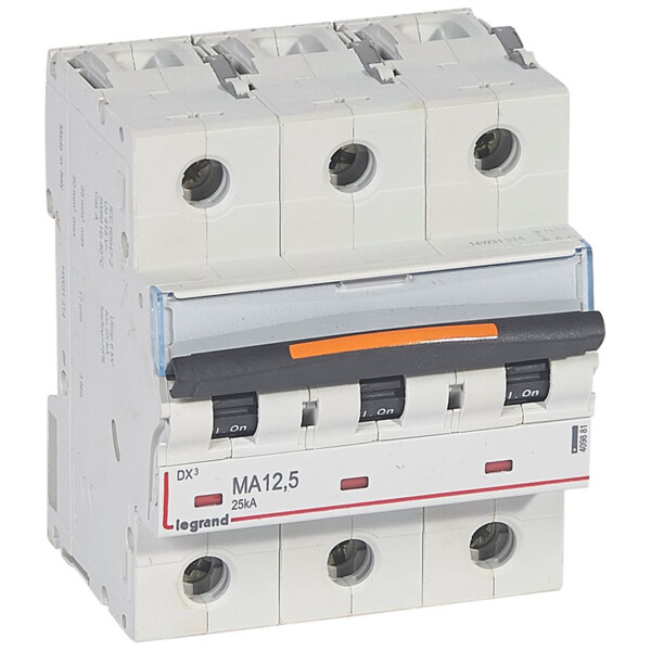Disjoncteur dx³ ma-vis/vis-3p-400v~-12,5a-25ka-magnétique seul-protect départ - Legrand - 409881