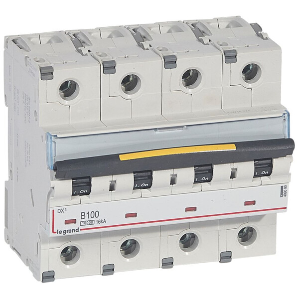 Disjoncteur dx³ 10000-vis/vis-4p-400v~-100a-16ka-courbe b-protect départ - Legrand - 409090