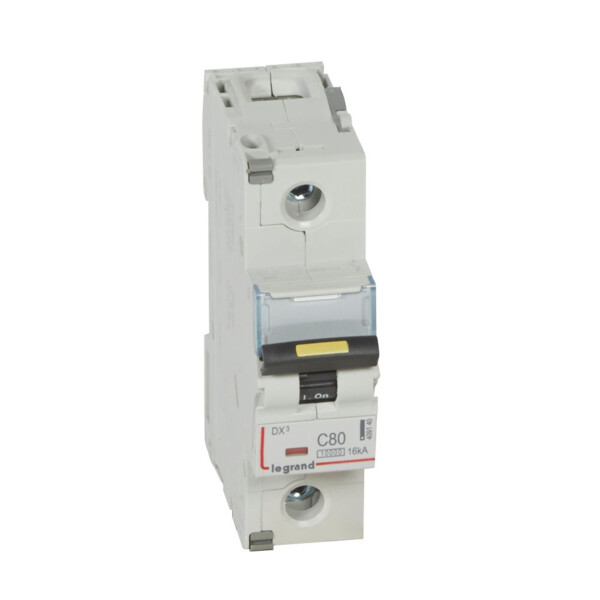 Disjoncteur dx³ 10000-vis/vis-1p-230/400v~-80a-16ka-courbe c-protect départ - Legrand - 409140