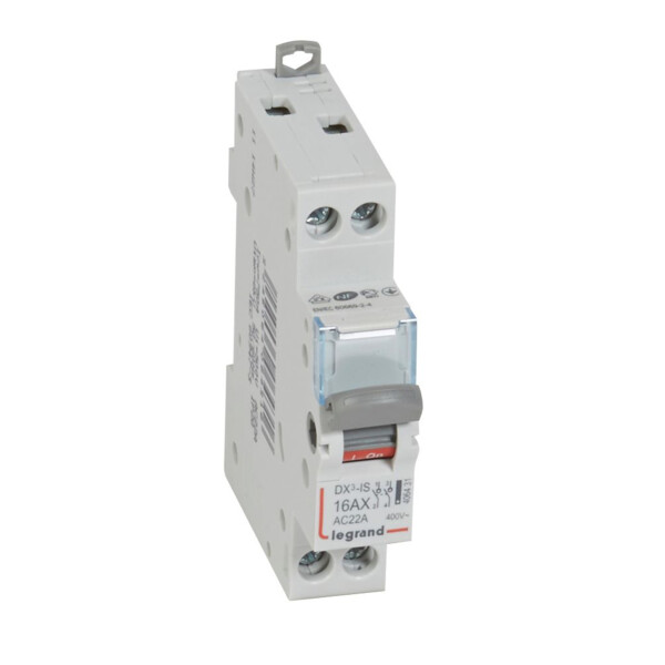 Interrupteur-Sectionneur 2P 400 V 16 A 1 Module DX3-IS Legrand - Legrand - 406431