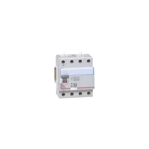 Interrupteur différentiel DX Lexic à vis - 4P - 400 V~ - 40 A - type Hpi - 30 mA - départ bas - Legrand - 008827