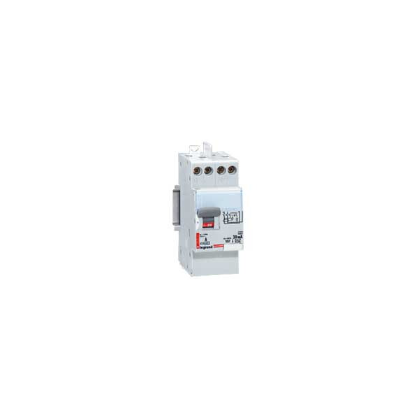 Interrupteur différentiel DX Lexic à vis - 2P - 230 V~ - 25 A - type A - 30 mA - départ haut - Legrand - 008686