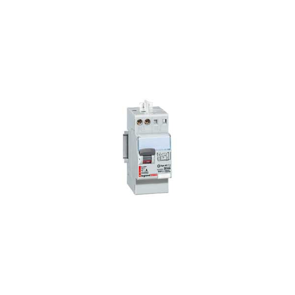 Interrupteur différentiel DX Lexic auto - 2P - 230 V~ - 40 A - type AC - 30 mA - départ haut - Legrand - 008831