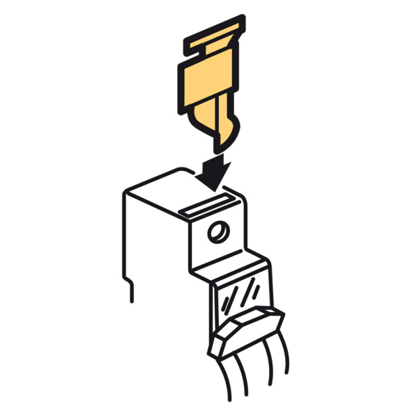 Cache-vis plombable dx³ - 1,5 mod/pôle - 4 pôles sécables - pour disjoncteurdx³ - Legrand - 406312