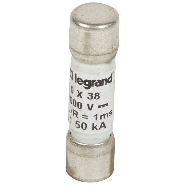 Fusible cylindrique 10 x 38 mm - pour application photovoltaïque - 8 a - Legrand - 414626