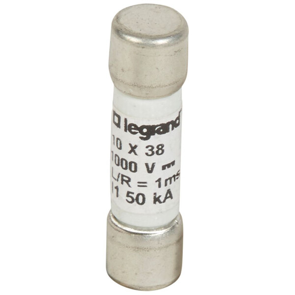 Fusible cylindrique 10 x 38 mm - pour application photovoltaïque - 10 a - Legrand - 414627