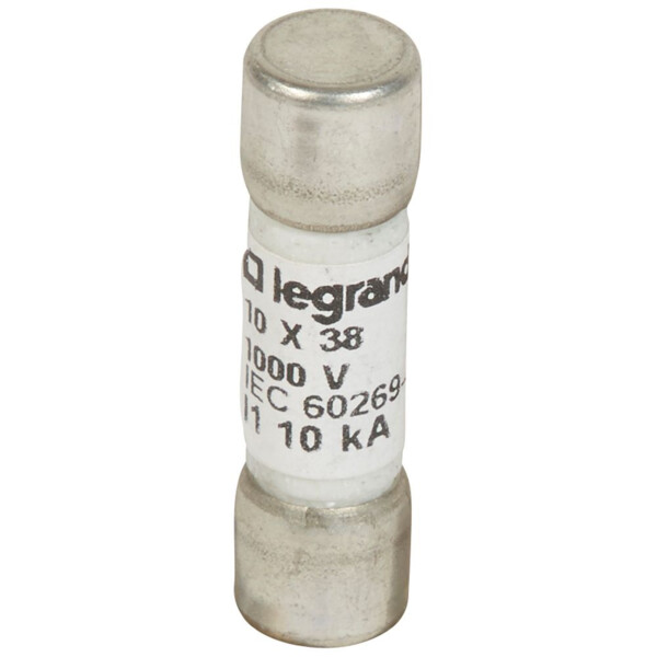 Fusible cylindrique 10 x 38 mm - pour application photovoltaïque - 15 a - Legrand - 414629