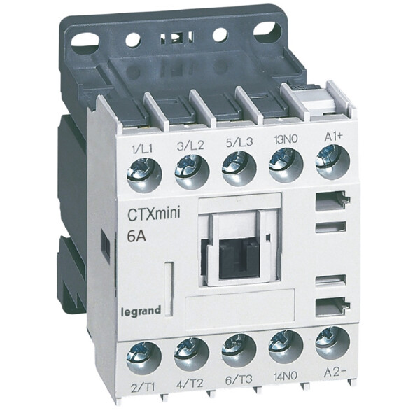 Ctx mini contacteur 3p 6a 1no 24vdc - Legrand - 417001