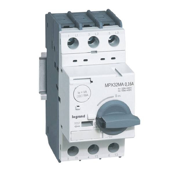 Disjoncteur moteur magnétique seul mpx³ 32ma - 0,16 a - 100 ka - Legrand - 417340