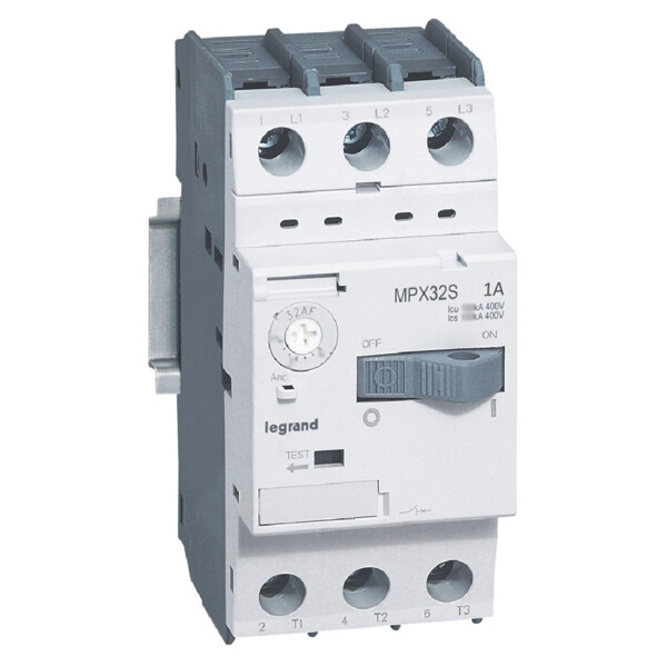 Disjoncteur moteur magnéto-thermique mpx³ 32s - 1 a - 100 ka - Legrand - 417304