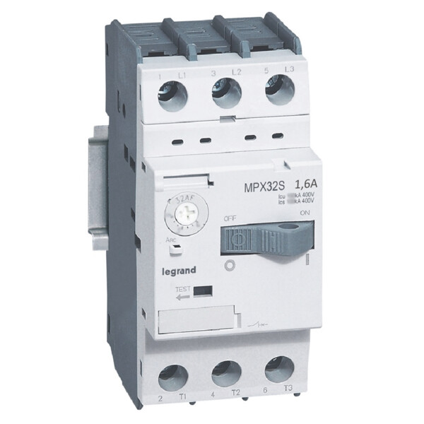 Disjoncteur moteur magnéto-thermique mpx³ 32s - 1,6 a - 100 ka - Legrand - 417305