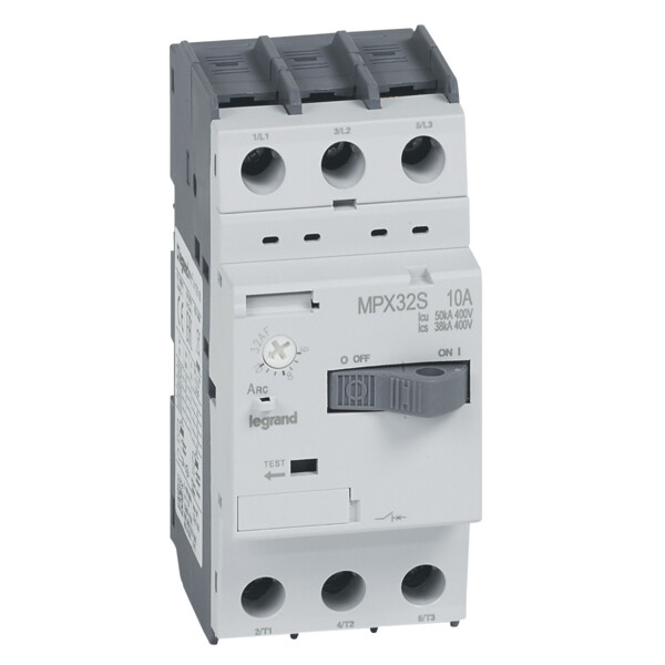 Disjoncteur moteur magnéto-thermique mpx³ 32s - 10 a - 50 ka - Legrand - 417310