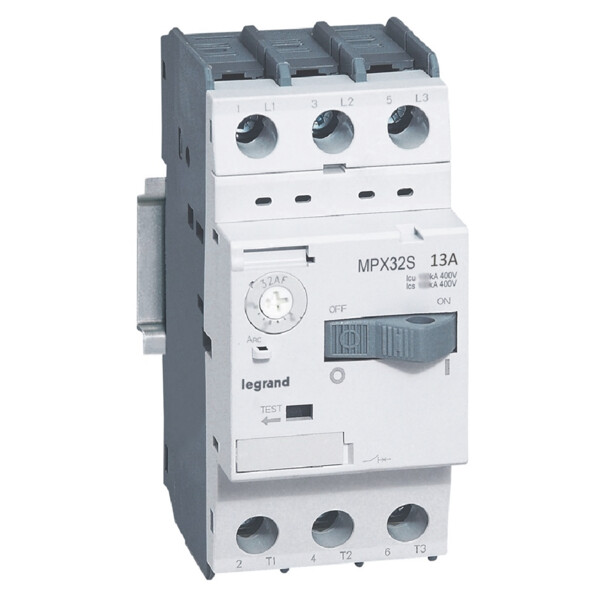 Disjoncteur moteur magnéto-thermique mpx³ 32s - 13 a - 50 ka - Legrand - 417311