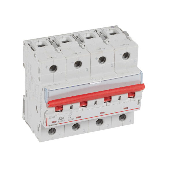 Interrupteur sectionneur à manette 1000 v= - 32 a - 6 modules - Legrand - 414244