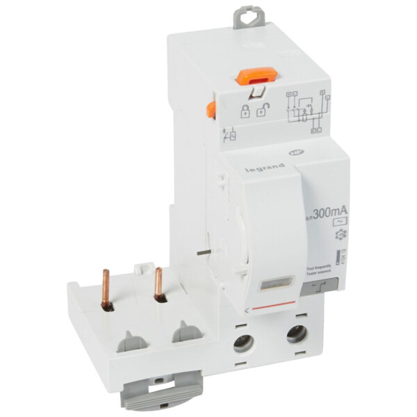 Bloc différentiel adaptable dx³-auto-2p-230/400 v~-63 a-type ac-300 ma - disjoncteur 1 mod/pôle - Legrand - 410419