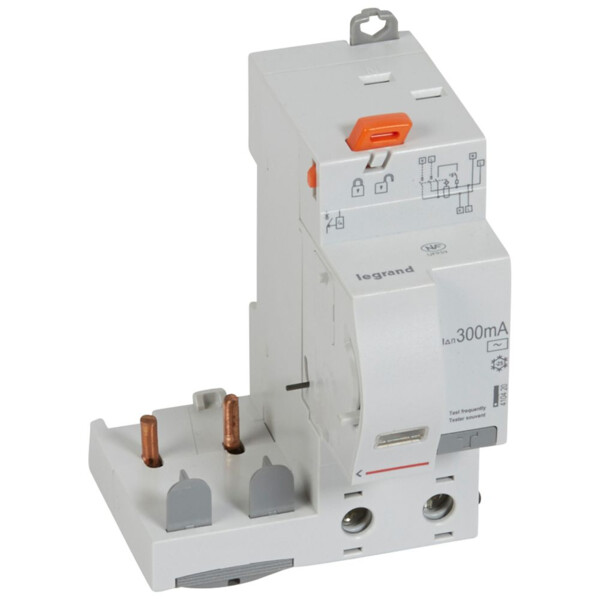 Bloc différentiel adaptable dx³-auto-2p-230/400 v~-63 a-type ac-300 ma - disjoncteur 1 mod/pôle - Legrand - 410420