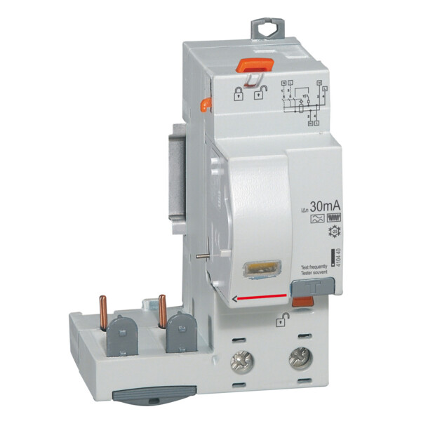 Bloc différentiel adaptable dx³-auto-2p-230/400 v~-40 a-type hpi-30 ma - disjoncteur 1 mod/pôle - Legrand - 410440