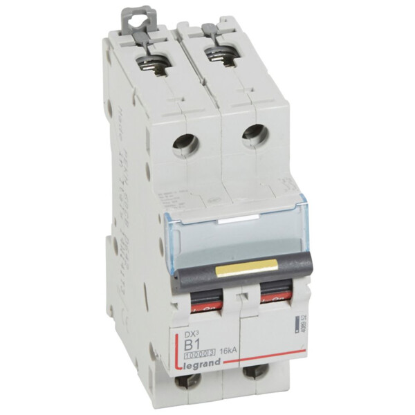 Disjoncteur dx³ 10000-vis/vis-2p-230/400v~-1a-16ka-courbe b-protect départ - Legrand - 408952