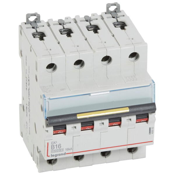 Disjoncteur dx³ 10000-vis/vis-4p-400v~-16a-16ka-courbe b-protect départ - Legrand - 409082