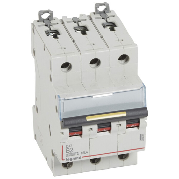 Disjoncteur dx³ 10000-vis/vis-3p-400v~-2a-16ka-courbe b-protect départ - Legrand - 409002