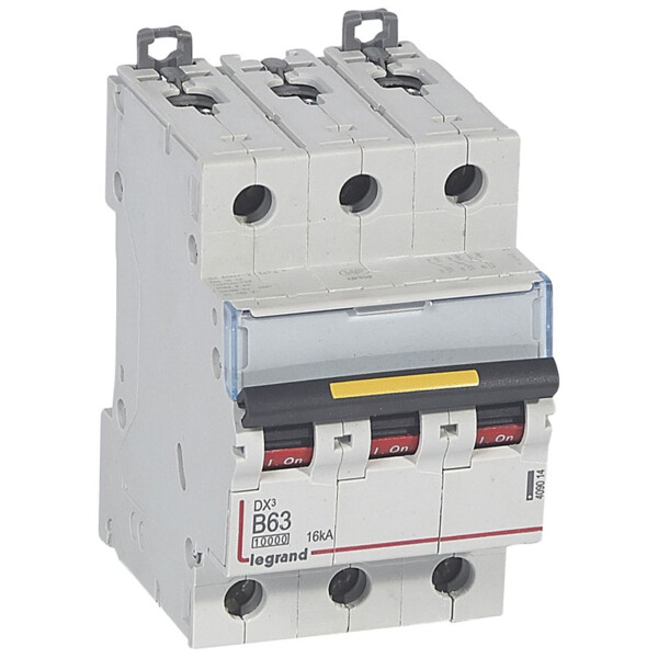 Disjoncteur dx³ 10000-vis/vis-3p-400v~-63a-16ka-courbe b-protect départ - Legrand - 409014
