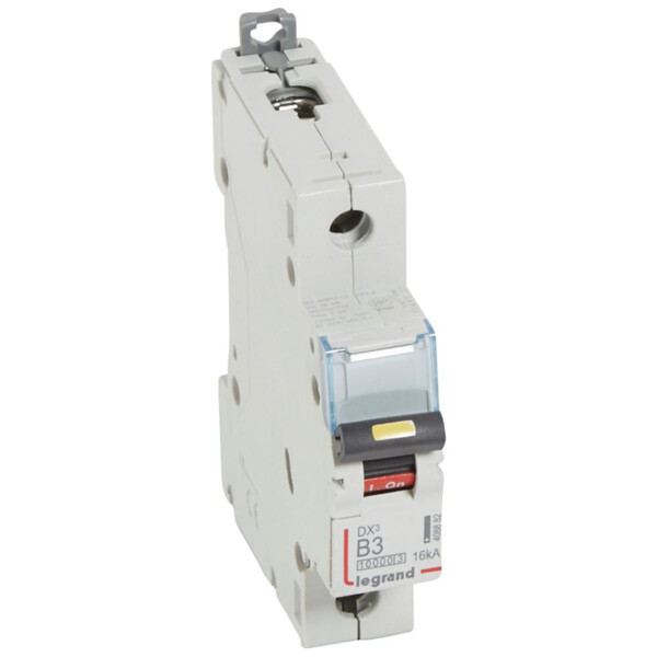 Disjoncteur dx³ 10000-vis/vis-1p-230/400v~-3a-16ka-courbe b-protect départ - Legrand - 408882