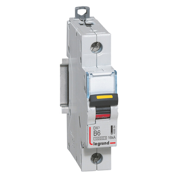 Disjoncteur dx³ 10000-vis/vis-1p-230/400v~-6a-16ka-courbe b-protect départ - Legrand - 408884