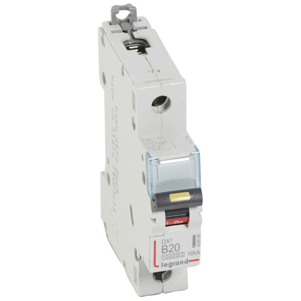Disjoncteur dx³ 10000-vis/vis-1p-230/400v~-20a-16ka-courbe b-protect départ - Legrand - 408888